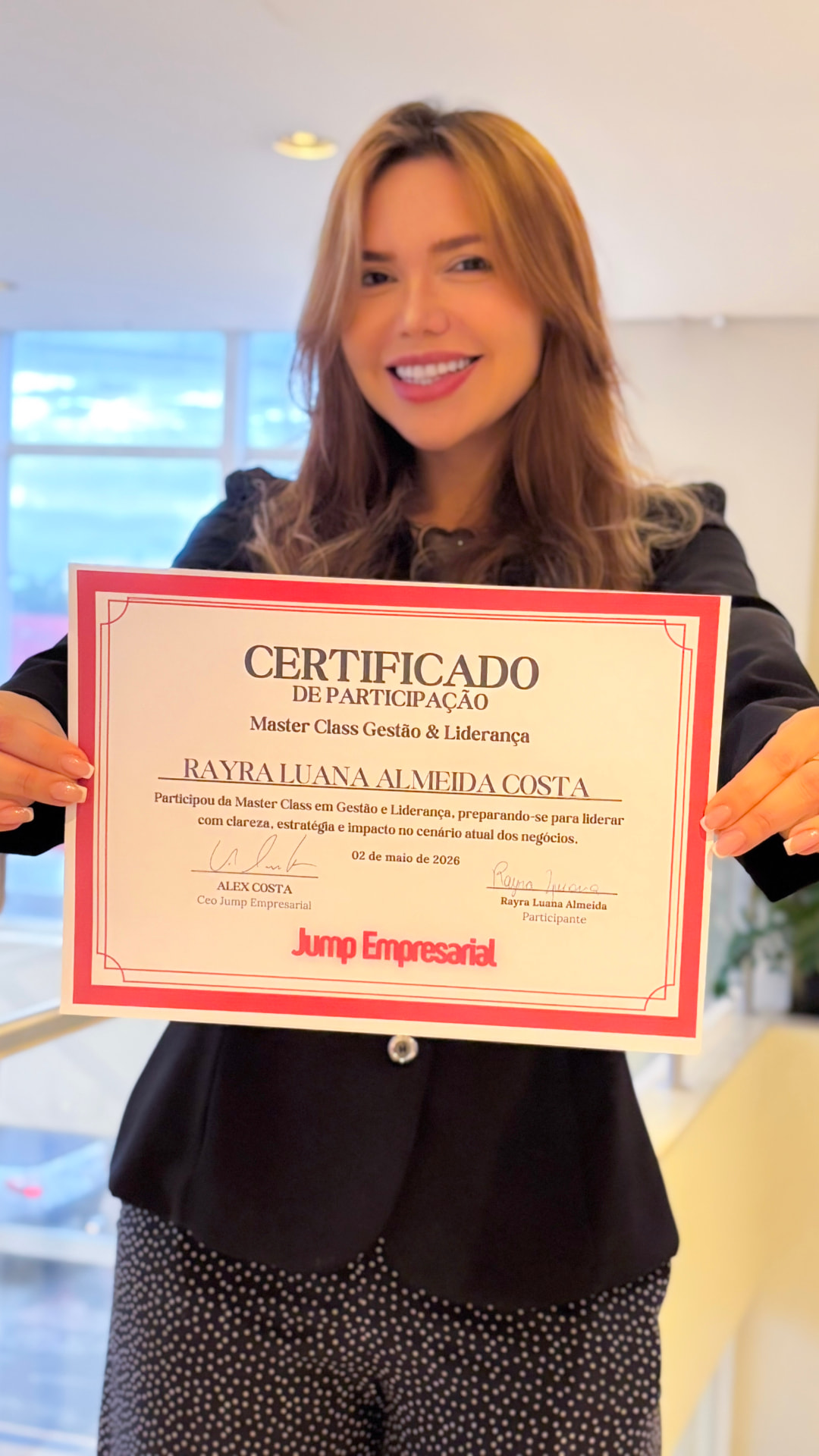 Entrega de certificado de participação